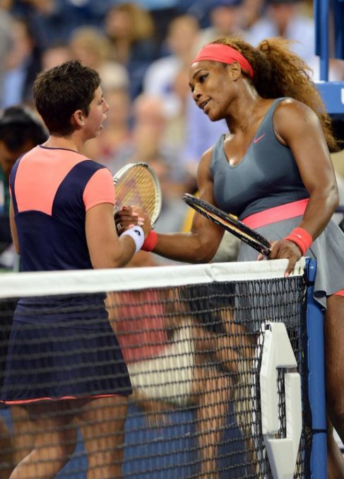 Serena Williams y Carla Surez, tras los cuartos del US Open 2013.