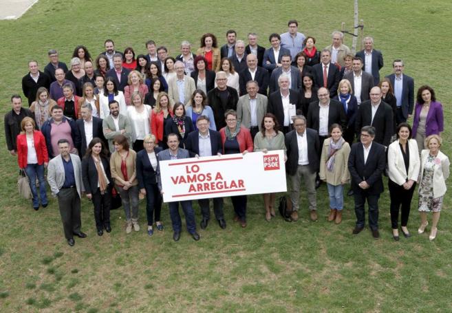Foto oficial de los candidatos del PSOE a las prximas elecciones.