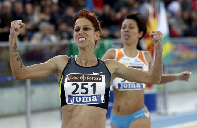 Natalia Rodrguez, durante una carrera de 1.500.