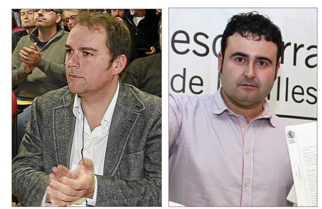 Joan Llad de ERC y Manel Carmona, lder de EU.