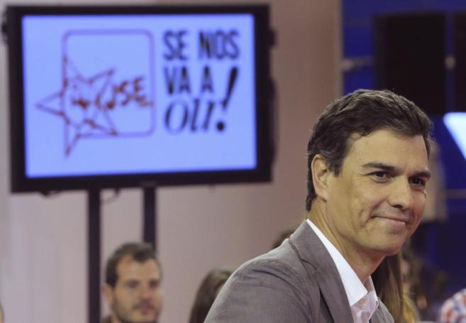 El lder del PSOE, Pedro Snchez, durante la conferencia socialista...