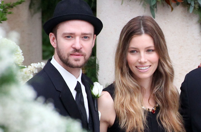 El cantante Justin Timberlake y la actriz Jessica Biel.