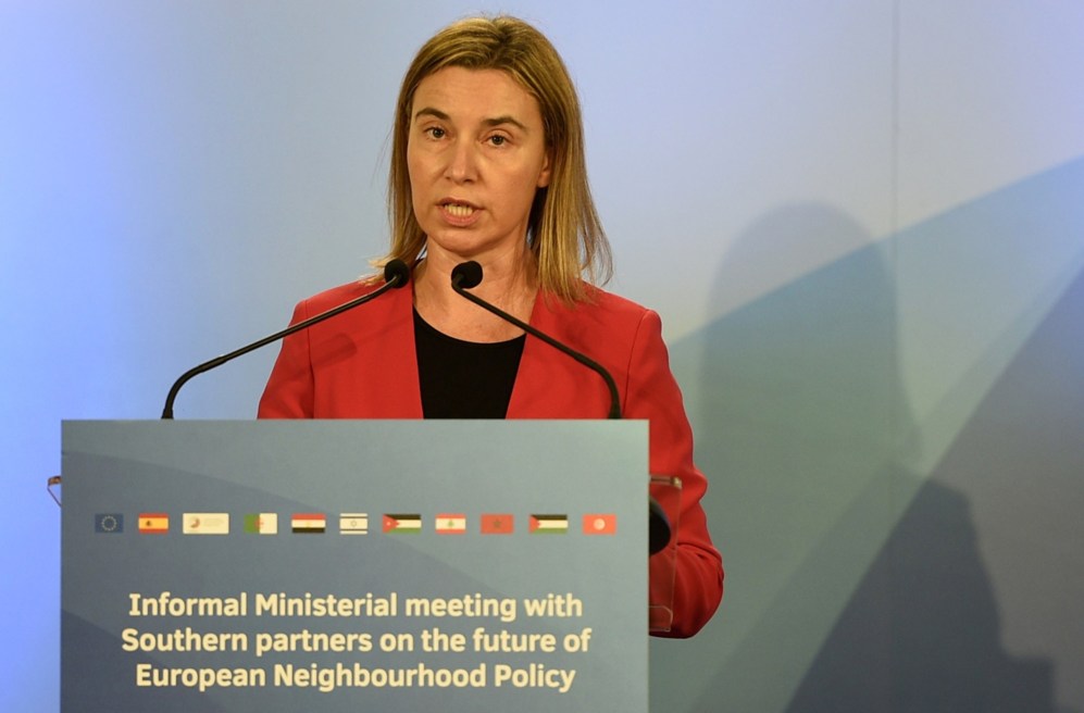 Federica Mogherini, Alta Representante de Asuntos Exteriores de la UE...