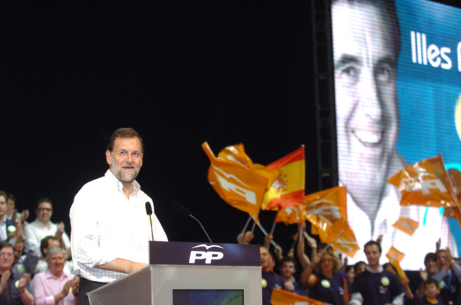 Mitin de Mariano Rajoy y Jaume Matas en mayo de 2007 en el Palma...