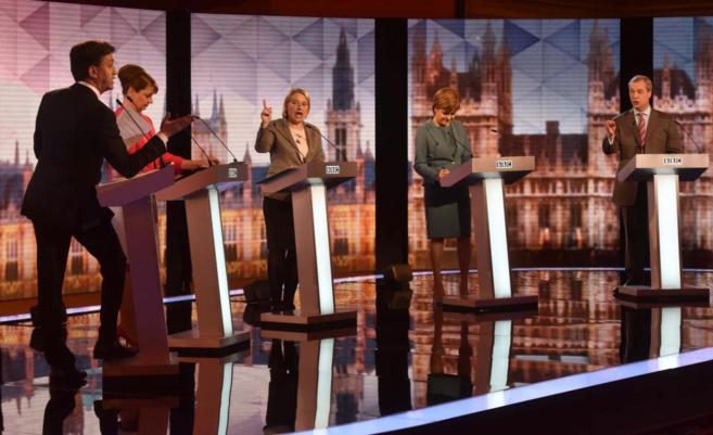 Ed Miliband, Leanne Wood, Natalie Bennet,  Nicola Sturgeon y Nigel...
