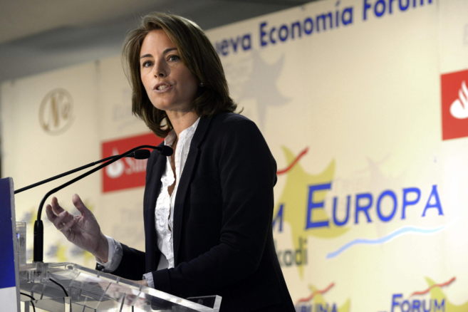 La presidenta del PP vasco, Arantza Quiroga, en el Frum Europa.