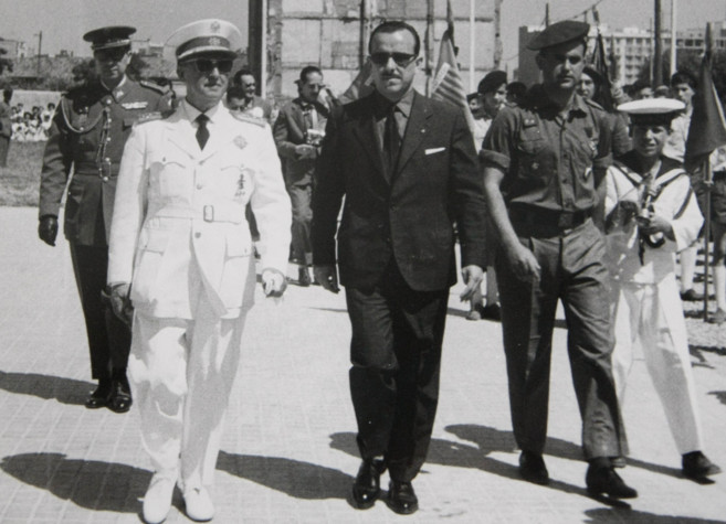 Francisco Franco, durante una visita al Puerto de Alicante.
