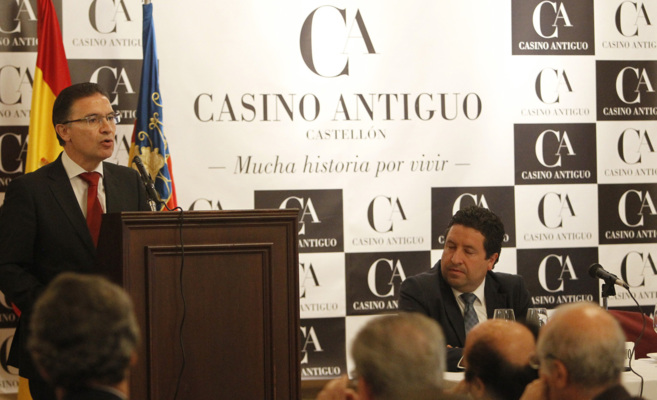 Serafn Castellano, durante el desayuno informativo en el Real Casino...