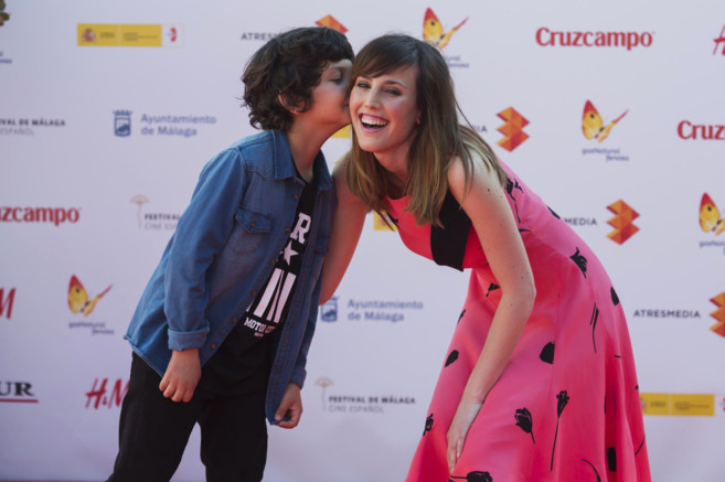 Los actores Jaime Lpez y Natalia de Molina, durante la presentacin...