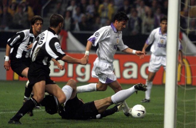 Mijatovic, en el gol de la sptima Copa del Europa del Real Madrid.