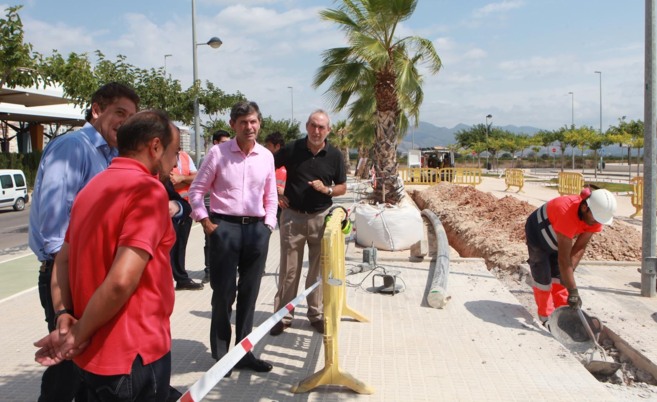 El alcalde de Castelln, Alfonso Bataller, en la visita a las obras...