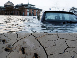 Inundaciones en Hamburgo, sequa en Chile.
