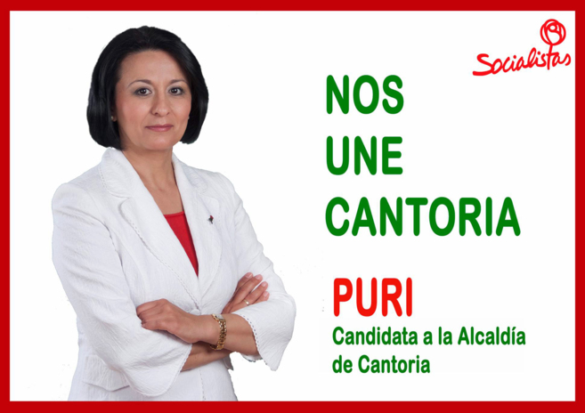 Cartel electoral de la nueva candidata socialista a la alcalda de...