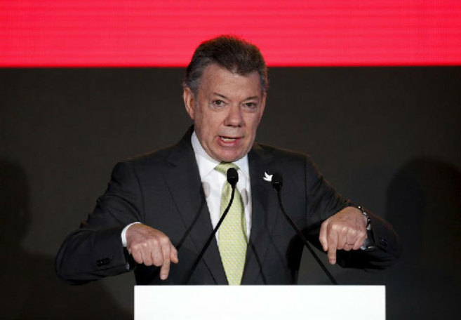 El presidente colombiano, durante su intervención en la pasada Cumbre...