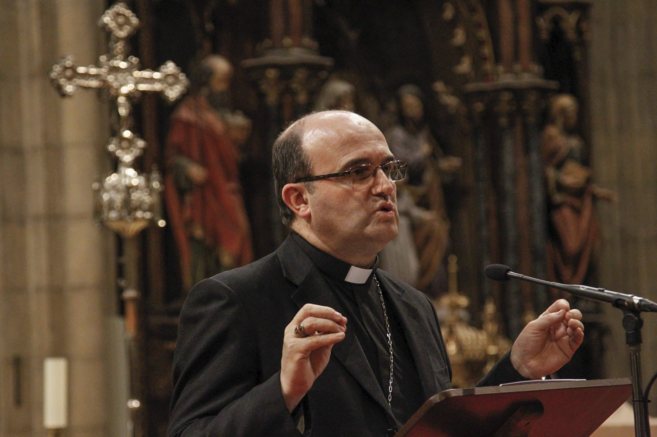 El obispo de San Sebastián, José Ignacio Munilla, en la...