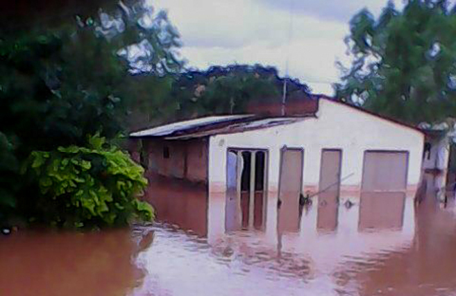 Imagen de las inundaciones en Paraguay.
