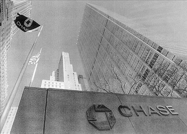 Vista vertical de la sede del Chase Manhattan.