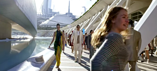 Parte de la Ciudad de las Ciencias, en el trailer de Tomorrowland.