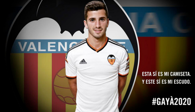 Imagen que ha tuiteado el Valencia CF para anunciar la renovacin de...
