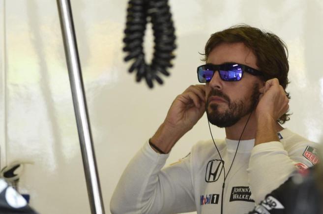Alonso, durante la primera jornada de entrenamientos