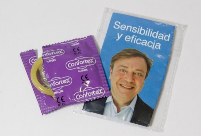 Propaganda electoral de Juan Soler, candidato del PP a la Alcaldía de...