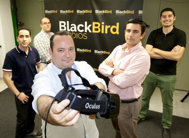 Los socios de Blackbird Studios en la sede de la empresa.