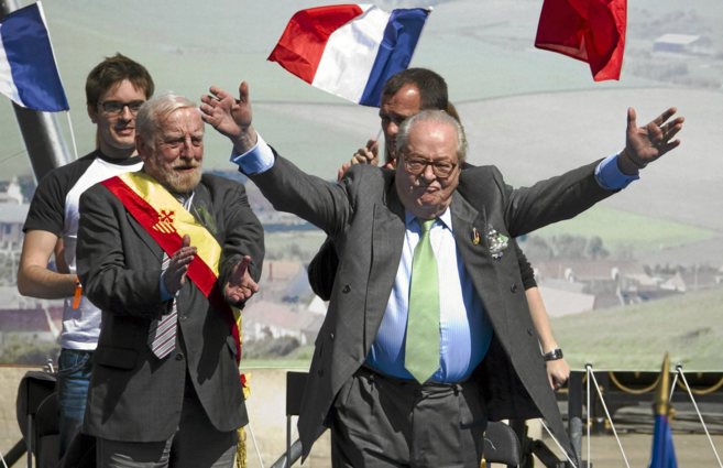 Jean-Marie Le Pen durante la concentracin anual del Frente Nacional...