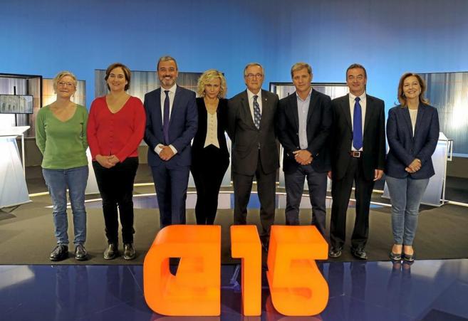 Los candidatos de Barcelona, antes del debate