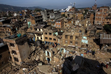 Sankhu es una de las ciudades que ha quedado devastada por el terremoto.