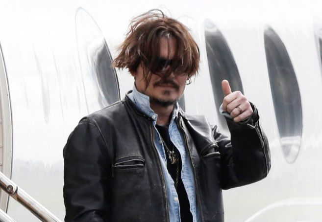 Johnny Depp, a su llegada a Australia.