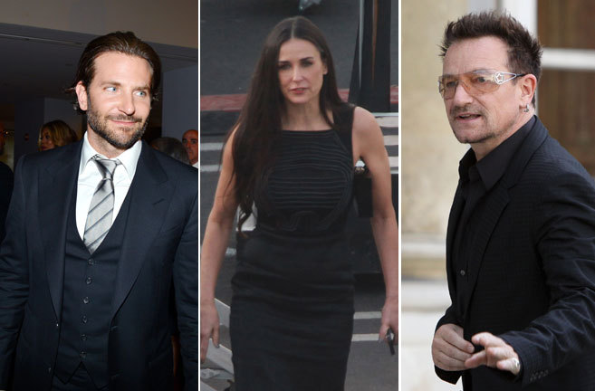Bradley Cooper, Demi Moore y Bono, de U2, tres de los famosos que han...