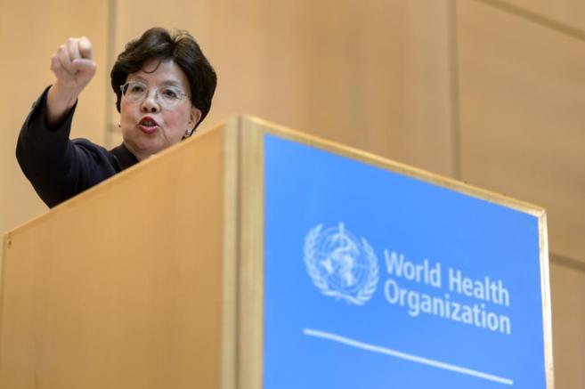 La directora de la OMS, Margaret Chan en la asamblea general celebrada...