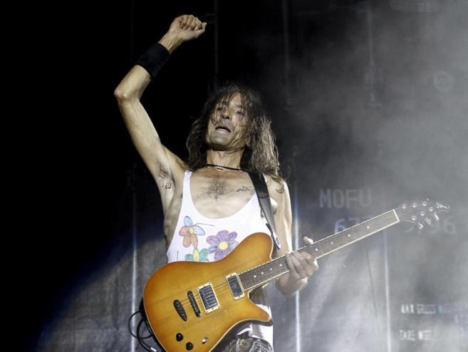 El guitarrista y cantante de Extremoduro en un concierto en Madrid.
