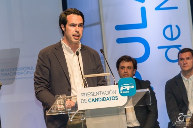 Jorge Garca durante la presentacin de los candidatos del PP en la...