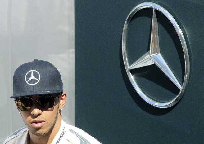 El piloto britnico Lewis Hamilton durante el GP de Espaa.