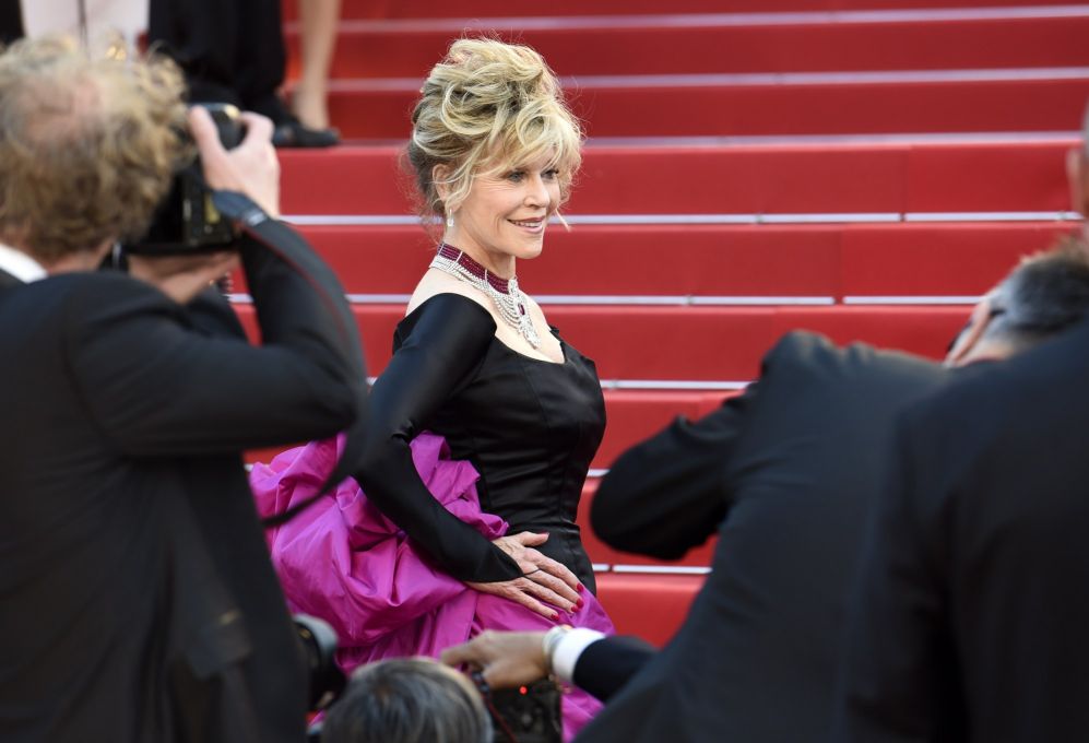 Jane Fonda, a su llegada al Palais des Festivals para la proyeccin...