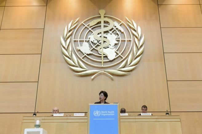 La directora de la OMS, Margaret Chan, habla en la Asamblea Mundial de...