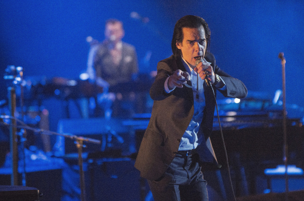 Nick Cave, durante su concierto de anoche en Madrid.