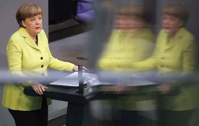 Angela Merkel explica la posicin de su Gobierno ante la cumbre de la...