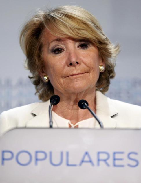 Esperanza Aguirre, tras conocer los resultados.