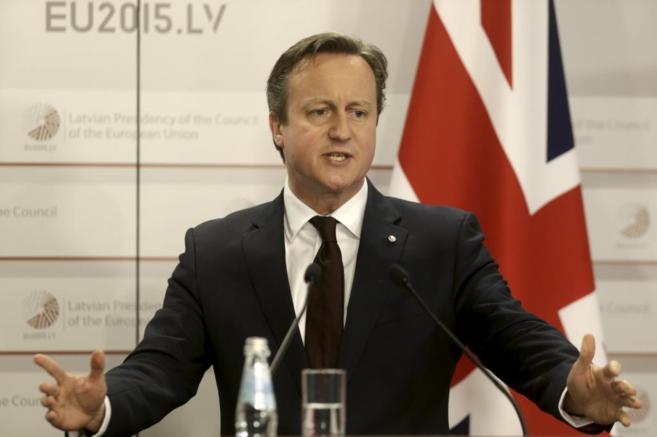 El primer britnico David Cameron, en una rueda de prensa reciente.