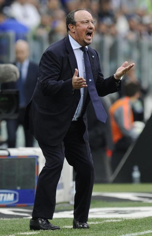 Benitez, en un partido contra la Juventus.