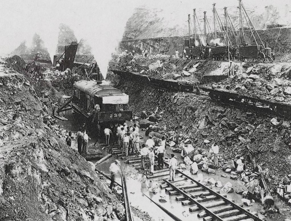 Imagen de las obras el 30 de mayo de 1913. En la construccin del Canal fallecieron ms de 25.000 personas, vctimas de la malaria y la fiebre amarilla.