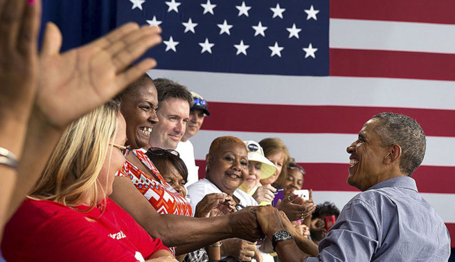 El presidente Barack Obama, durante un acto en Milwaukee.