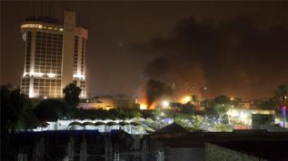 Imagen de las explosiones.