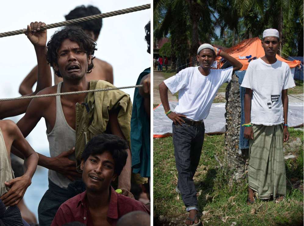 El Rohingya Abdul Rasyid, de 37 aos, y el banglades Sohidurrahman,...