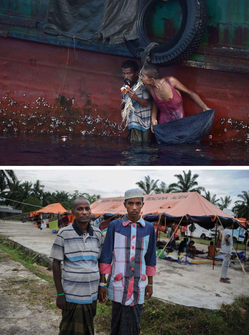El Rohingya Hamid Husen, de 37 aos de Birmania y Muhammad Ehsan, de...