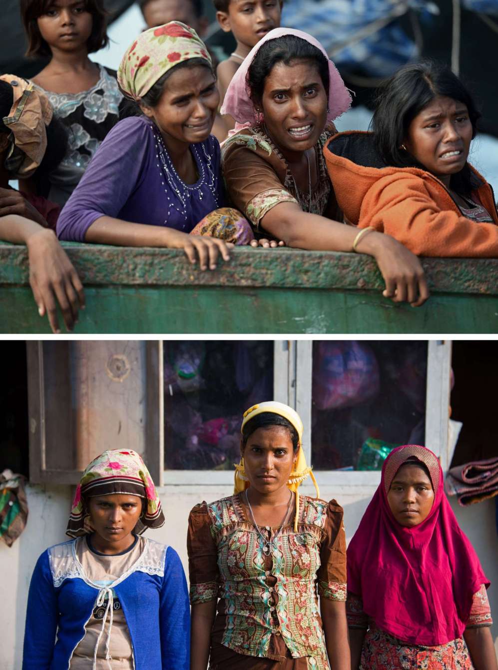 Las inmigrantes Rohingya, de Birmania, Sanuarbego, de 18 aos,...