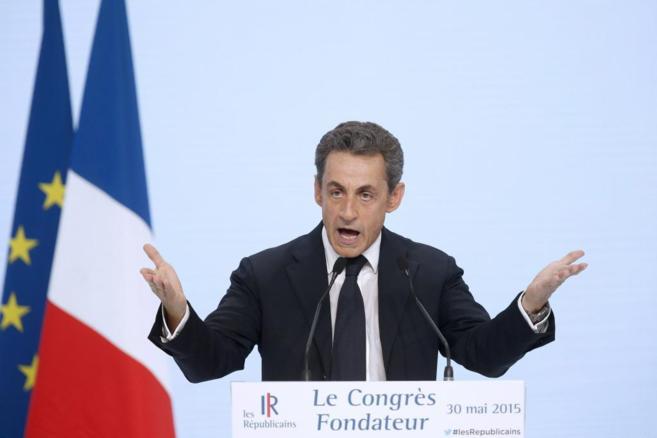 Nicolas Sarkozy, durante el congreso de Los Republicanos.