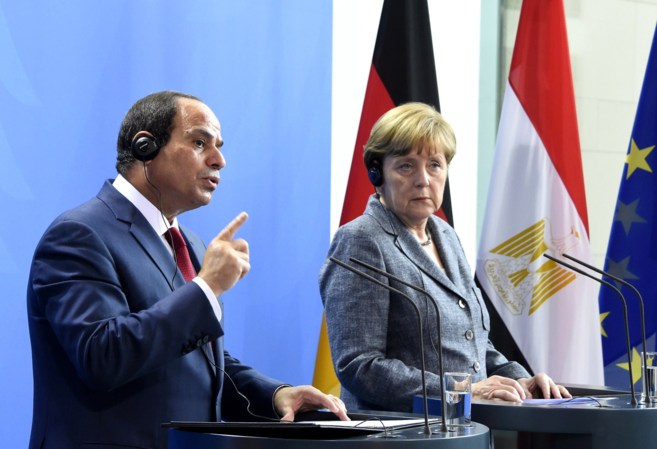 El presidente de Egipto, Abdelfatah al Sisi, durante una rueda de...